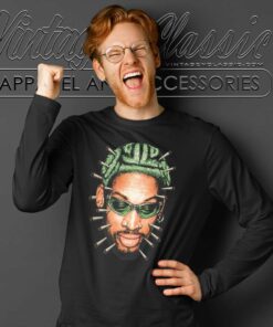 Dennis Rodman Bigface Weedman Graphic Long Sleeve Tee