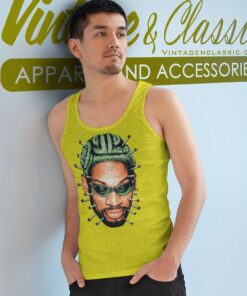 Dennis Rodman Bigface Weedman Graphic Tank Top Racerback
