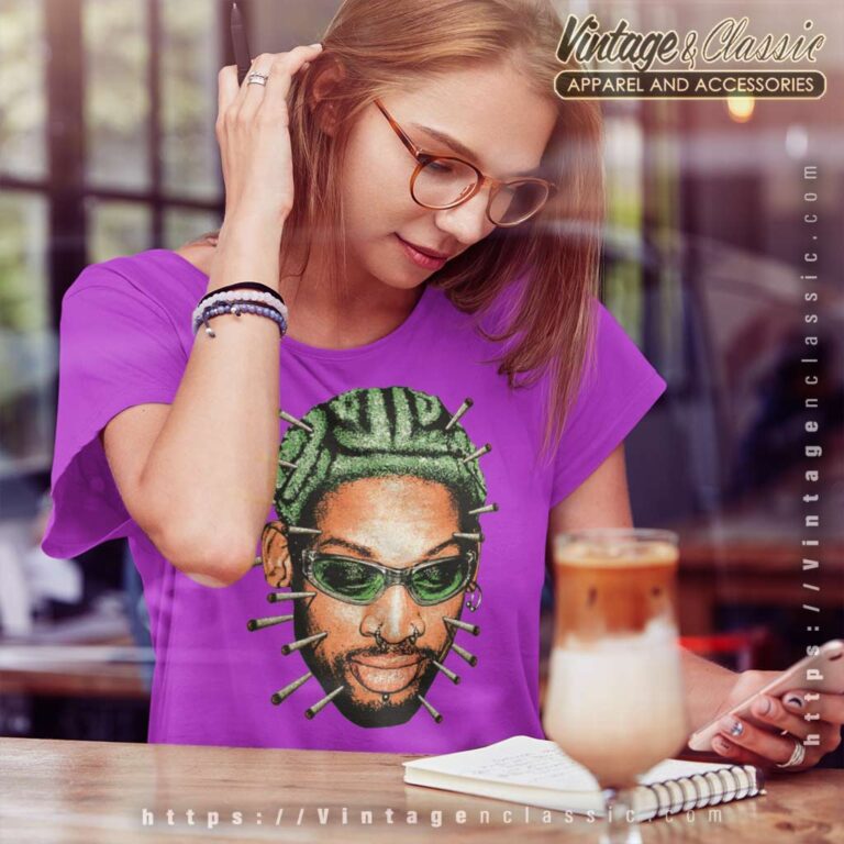 Dennis Rodman Bigface Weedman Graphic Women TShirt Dennis Rodman Bigface Weedman Graphic Women TShirt