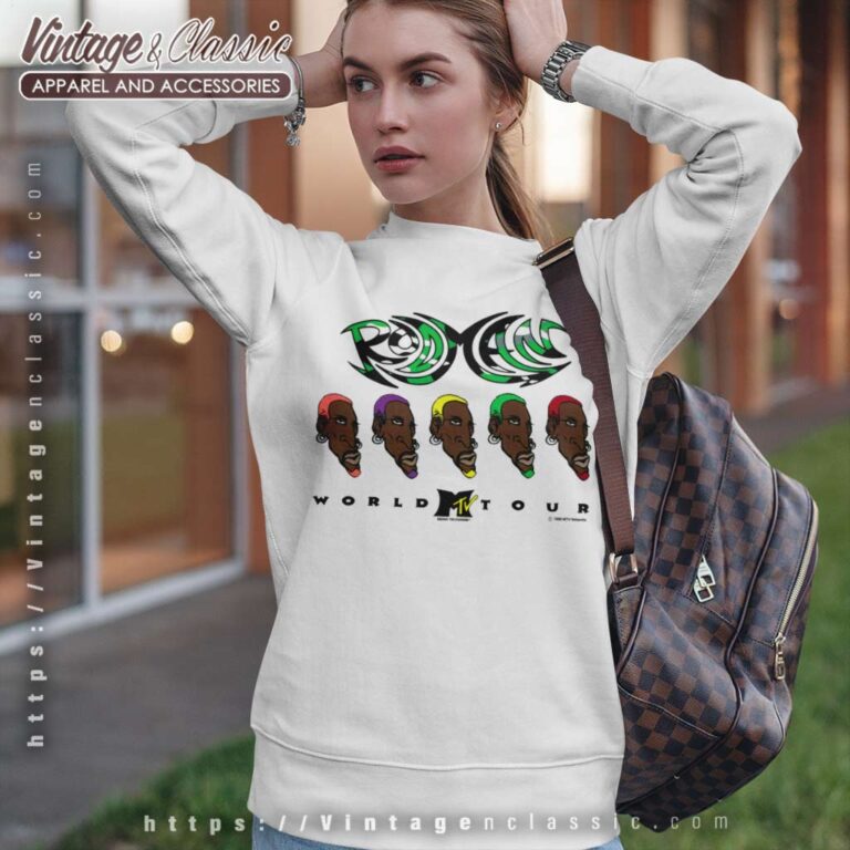 Dennis Rodman Chicago Bulls 1996 Mtv World Tour Sweatshirt Dennis Rodman Chicago Bulls 1996 Mtv World Tour Sweatshirt