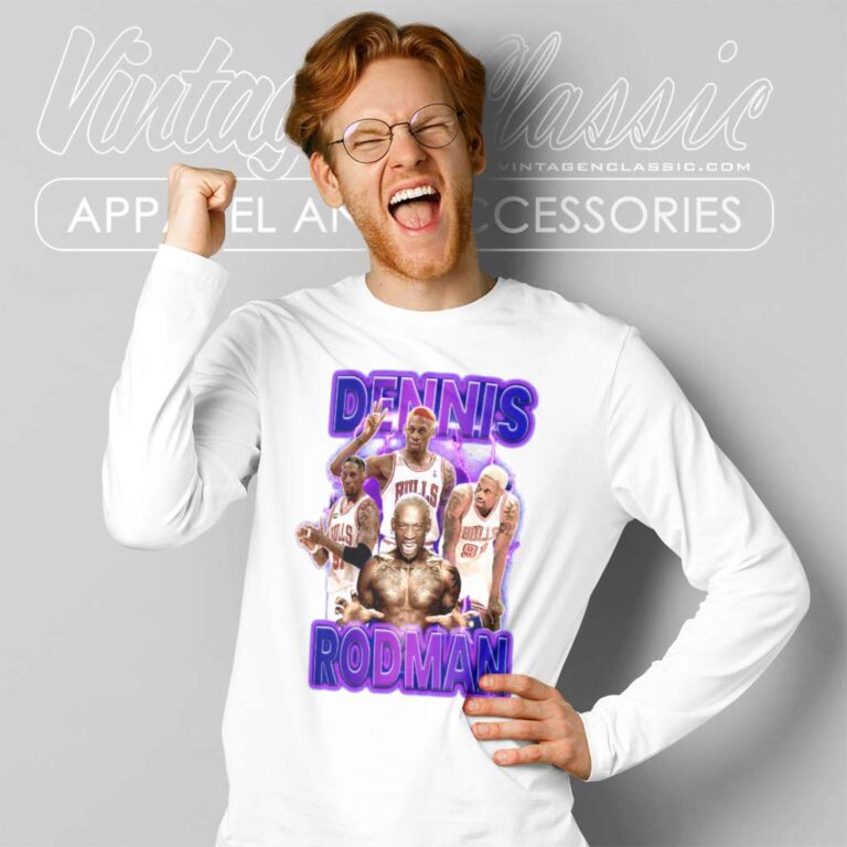 Dennis Rodman Chicago Bulls Long Sleeve Tee Dennis Rodman Chicago Bulls Long Sleeve Tee