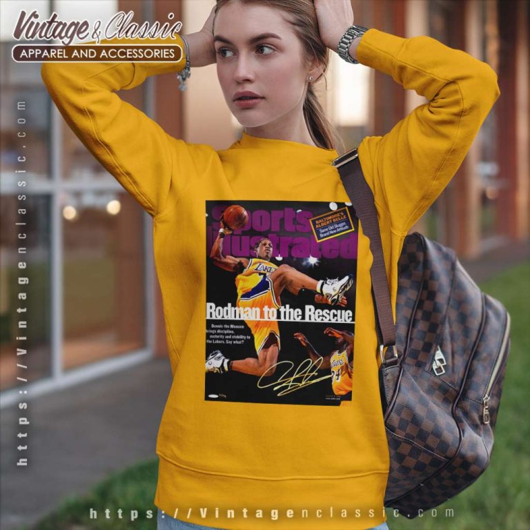 Dennis Rodman Illustrated Cover Los Angeles Lakers Poster Sweatshirt Dennis Rodman Illustrated Cover Los Angeles Lakers Poster Sweatshirt
