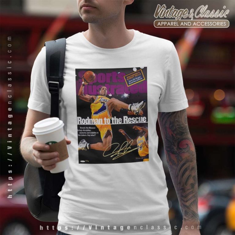 Dennis Rodman Illustrated Cover Los Angeles Lakers Poster T Shirt Dennis Rodman Illustrated Cover Los Angeles Lakers Poster T Shirt