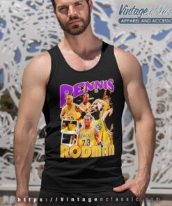 Dennis Rodman Lakers Signature Shirt 4 Dennis Rodman Lakers Signature Tank Top Racerback