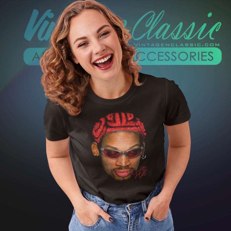 Dennis Rodman T shirt Rare Black Homage Women TShirt Dennis Rodman T shirt Rare Black Homage Women TShirt