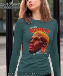 Dennis Rodman The Worm 91 Chicago Bulls Nba Basketball Long Sleeve Tee