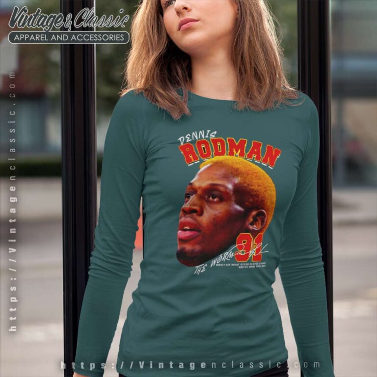 Dennis Rodman The Worm 91 Chicago Bulls Nba Basketball Long Sleeve Tee Dennis Rodman The Worm 91 Chicago Bulls Nba Basketball Long Sleeve Tee