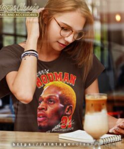 Dennis Rodman The Worm 91 Chicago Bulls Nba Basketball Women TShirt