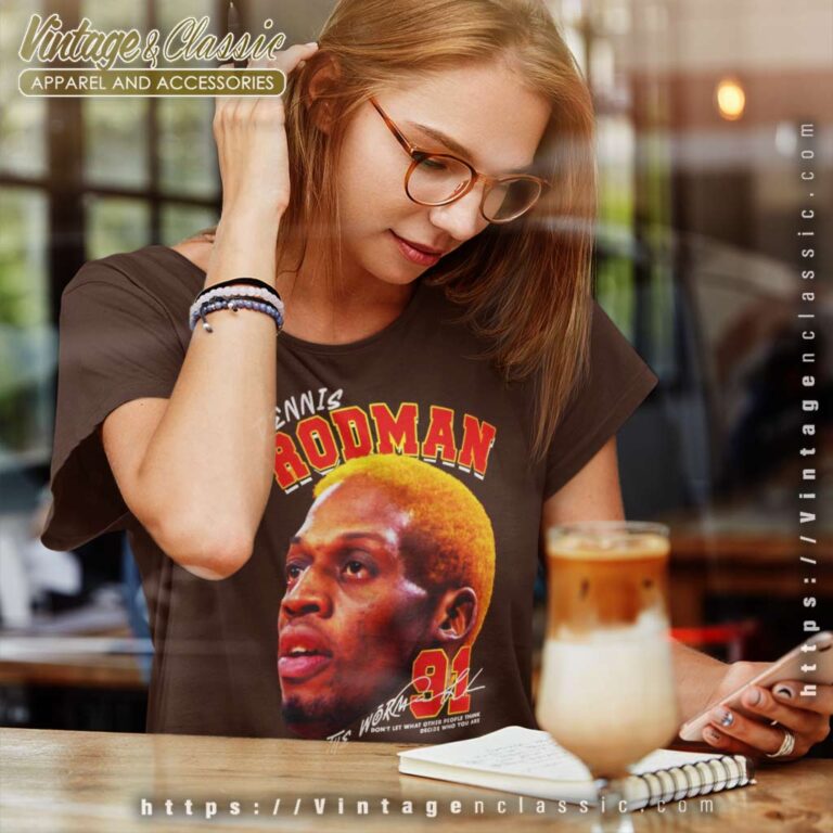 Dennis Rodman The Worm 91 Chicago Bulls Nba Basketball Women TShirt Dennis Rodman The Worm 91 Chicago Bulls Nba Basketball Women TShirt