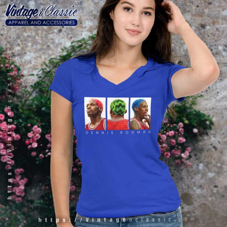 Dennis Rodman The Worm Nba Chicago Bulls V Neck TShirt Dennis Rodman The Worm Nba Chicago Bulls V Neck TShirt