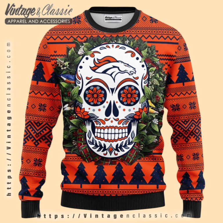 Denver Broncos Skull Ugly Christmas Sweater Ugly Christmas Sweater Denver Broncos Skull Ugly Christmas Sweater Ugly Christmas Sweater