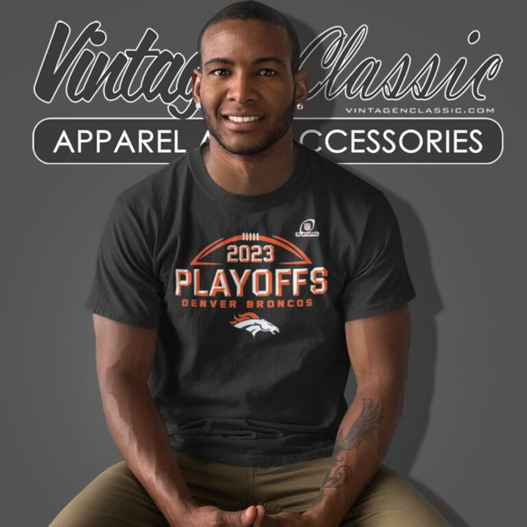Denver Broncos 2023 2024 Nfl Playoffs Logo T Shirt Denver Broncos 2023 2024 Nfl Playoffs Logo T Shirt