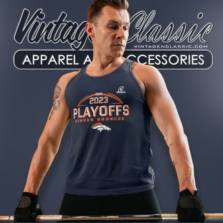 Denver Broncos 2023 2024 Nfl Playoffs Logo Tank Top Racerback Denver Broncos 2023 2024 Nfl Playoffs Logo Tank Top Racerback