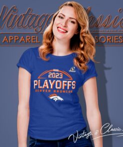 Denver Broncos 2023 2024 Nfl Playoffs Logo Women T Shirt