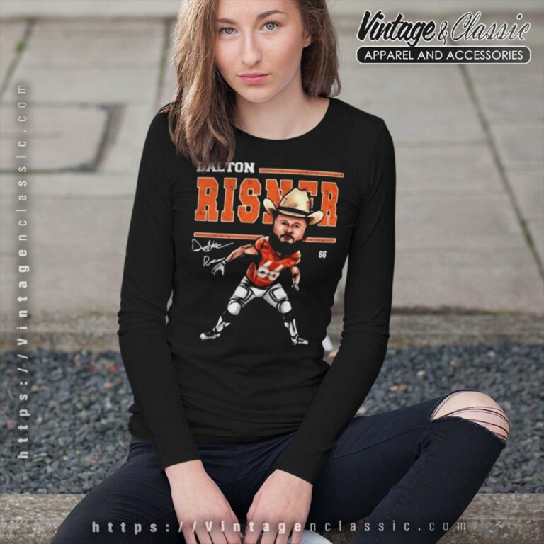 Denver Broncos Dalton Risner Signature Long Sleeve Tee Denver Broncos Dalton Risner Signature Long Sleeve Tee
