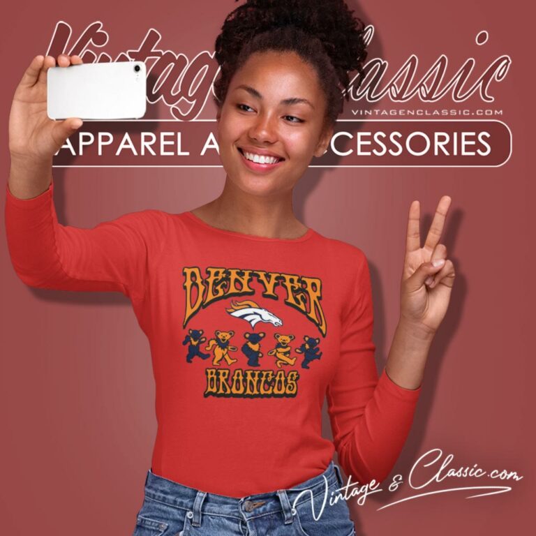 Denver Broncos Grateful Dead Dancing Bears Long Sleeve Tee Denver Broncos Grateful Dead Dancing Bears Long Sleeve Tee