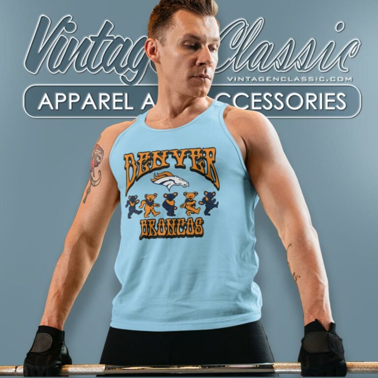 Denver Broncos Grateful Dead Dancing Bears Tank Top Racerback Denver Broncos Grateful Dead Dancing Bears Tank Top Racerback