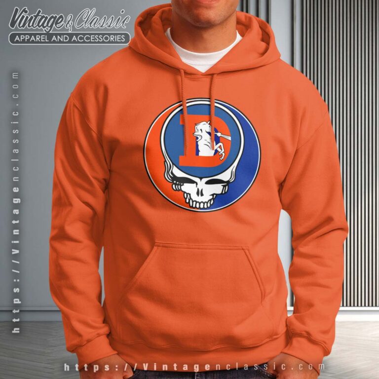 Denver Broncos Grateful Dead Steal Your Face Orange Hoodie Denver Broncos Grateful Dead Steal Your Face Orange Hoodie