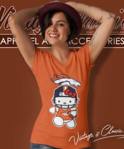 Denver Broncos Hello Kitty V Neck TShirt