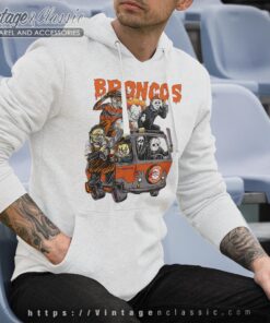 Denver Broncos Horror Movies Characters Halloween Shirt