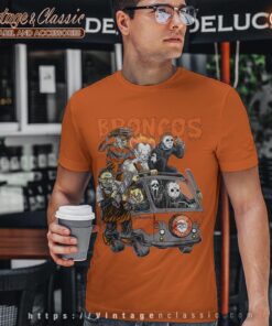 Denver Broncos Horror Movies Characters Halloween Shirt T shirt