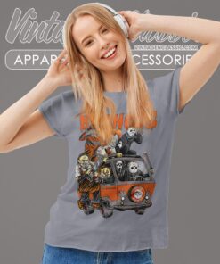 Denver Broncos Horror Movies Characters Halloween Shirt Women T shirt