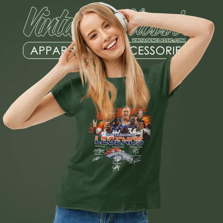 Denver Broncos Legends All Signature Women TShirt Denver Broncos Legends All Signature Women TShirt