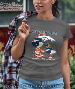 Denver Broncos Lets Play Football Together Snoopy Shirt Women T shirt