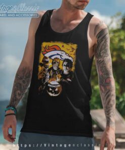 Denver Broncos Michael Myers Freddy Krueger Jason Voorhees Halloween Tank Top Racerback