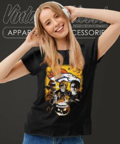 Denver Broncos Michael Myers Freddy Krueger Jason Voorhees Halloween Women TShirt