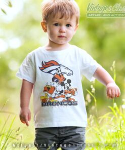 Denver Broncos Mickey Mouse Donald Duck Goofy Kids T Shirt