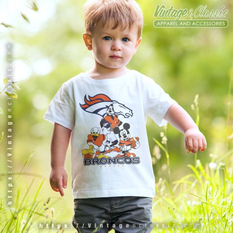 Denver Broncos Mickey Mouse Donald Duck Goofy Kids T Shirt Denver Broncos Mickey Mouse Donald Duck Goofy Kids T Shirt