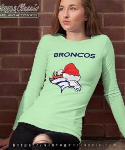 Denver Broncos Nfl Christmas Logo Long Sleeve Tee