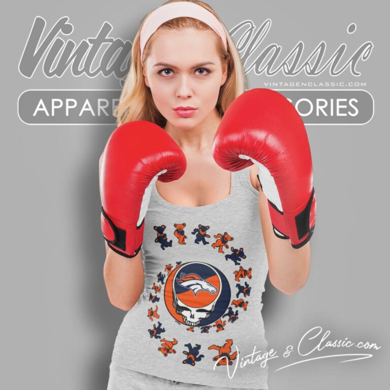 Denver Broncos Nfl Grateful Dancing Bears Tank Top Racerback Denver Broncos Nfl Grateful Dancing Bears Tank Top Racerback