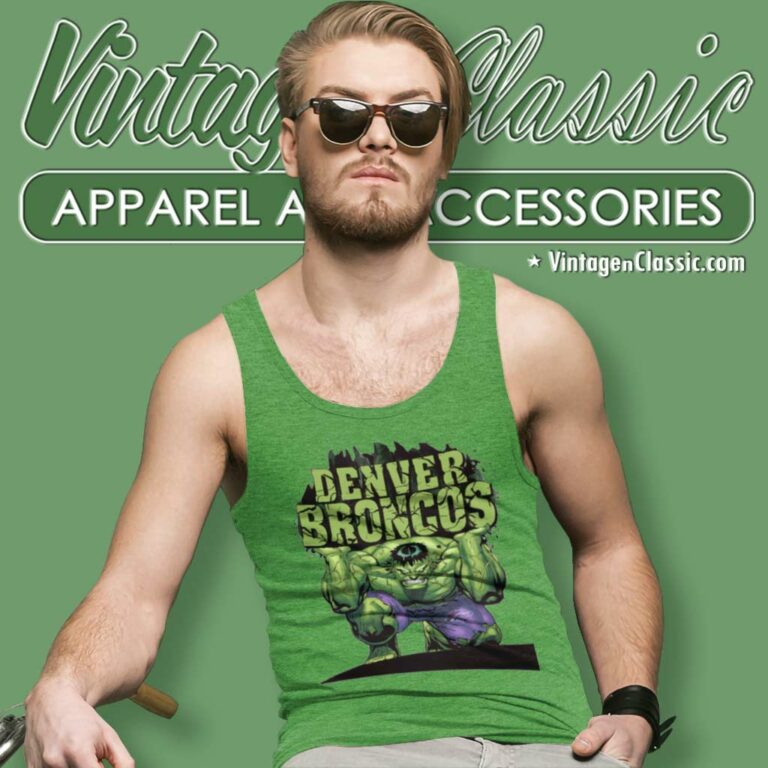 Denver Broncos Nfl Hulk Avengers Tank Top Racerback Denver Broncos Nfl Hulk Avengers Tank Top Racerback