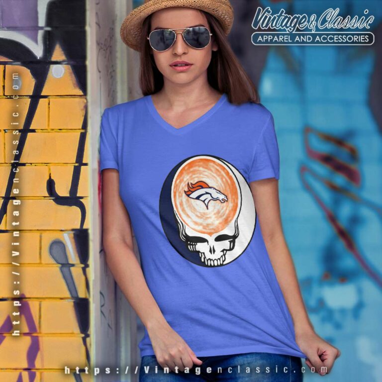 Denver Broncos Shirt Nfl Grateful Dead Logo V Neck TShirt Denver Broncos Shirt Nfl Grateful Dead Logo V Neck TShirt
