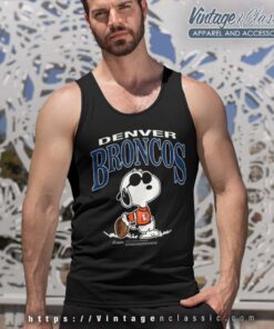 Denver Broncos Snoopy Joe Cartoon Nfl Football Tank Top Racerback