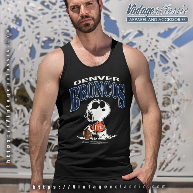 Denver Broncos Snoopy Joe Cartoon Nfl Football Tank Top Racerback Denver Broncos Snoopy Joe Cartoon Nfl Football Tank Top Racerback