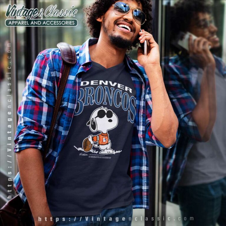 Denver Broncos Snoopy Joe Cartoon Nfl Football V Neck TShirt Denver Broncos Snoopy Joe Cartoon Nfl Football V Neck TShirt