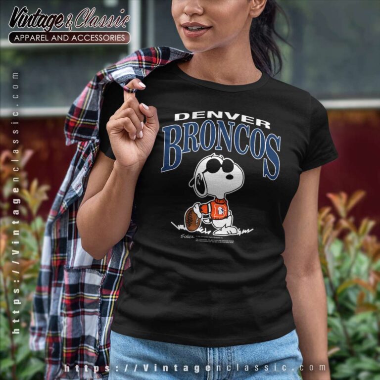Denver Broncos Snoopy Joe Cartoon Nfl Football Women TShirt Denver Broncos Snoopy Joe Cartoon Nfl Football Women TShirt