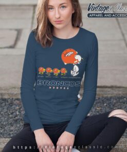 Denver Broncos Snoopy Woodstock Team Walking Shirt