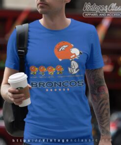 Denver Broncos Snoopy Woodstock Team Walking T shirt