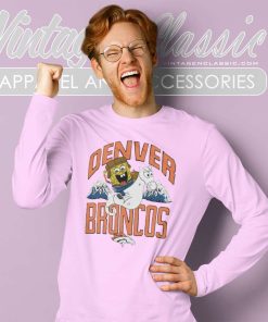 Denver Broncos Spongebob Long Sleeve Tee