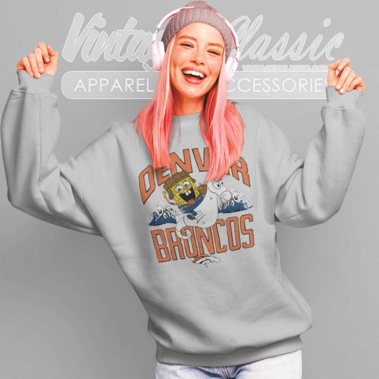 Denver Broncos Spongebob Sweatshirt Denver Broncos Spongebob Sweatshirt