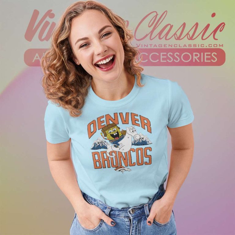 Denver Broncos Spongebob Women TShirt Denver Broncos Spongebob Women TShirt