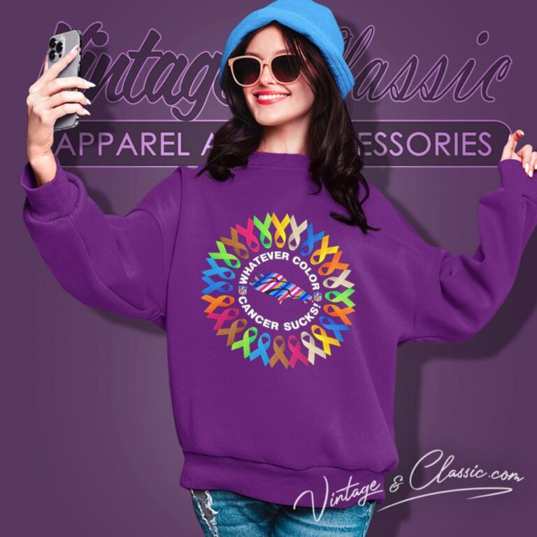 Denver Broncos Whatever Color Cancer Sucks Sweatshirt Denver Broncos Whatever Color Cancer Sucks Sweatshirt