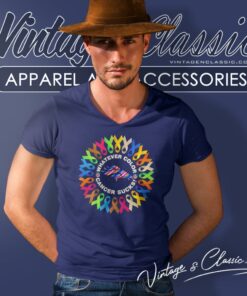 Denver Broncos Whatever Color Cancer Sucks V Neck TShirt