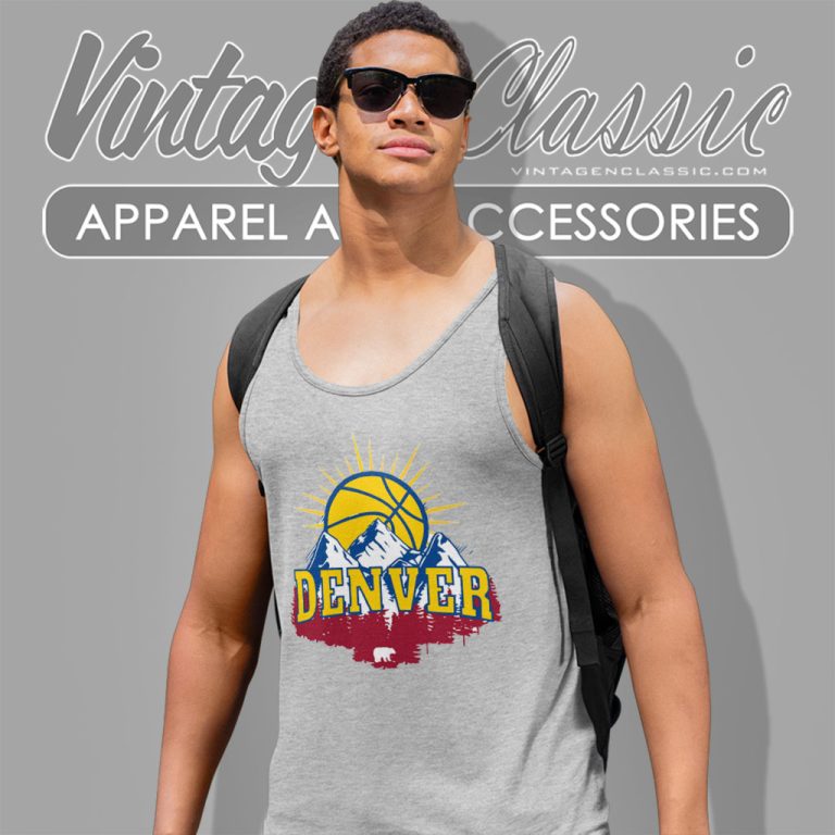 Denver Nuggets Colorado Basketball Rocky Mountain Tank Top Racerback Denver Nuggets Colorado Basketball Rocky Mountain Tank Top Racerback