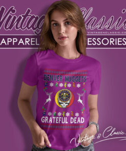 Denver Nuggets Grateful Dead Ugly Christmas Women T Shirt