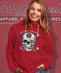 Denver Nuggets Harley Davidson Skull Hoodie